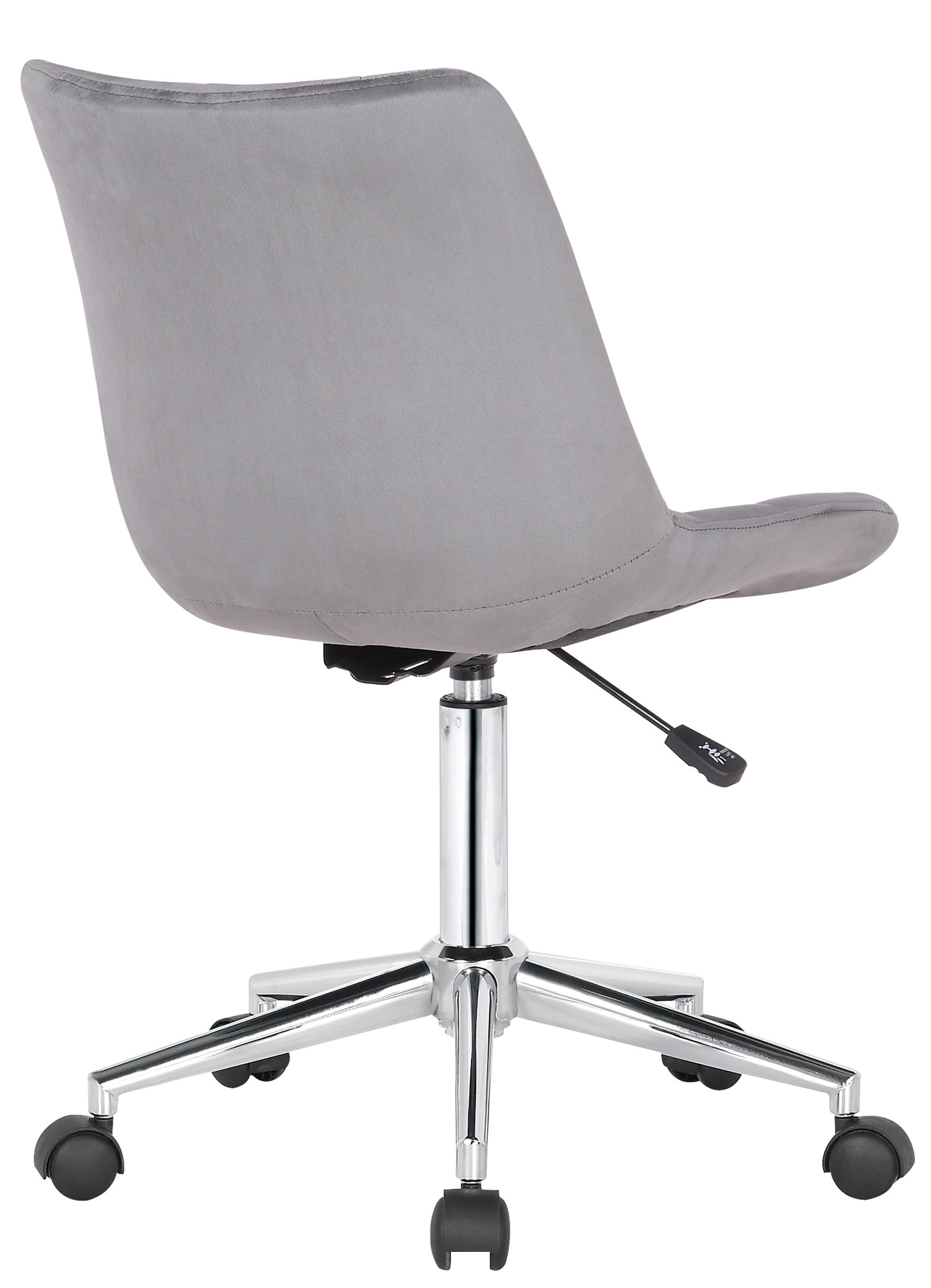 Chaise de bureau pivotant Medford en Velours avec Hauteur ajustable et Roulettes