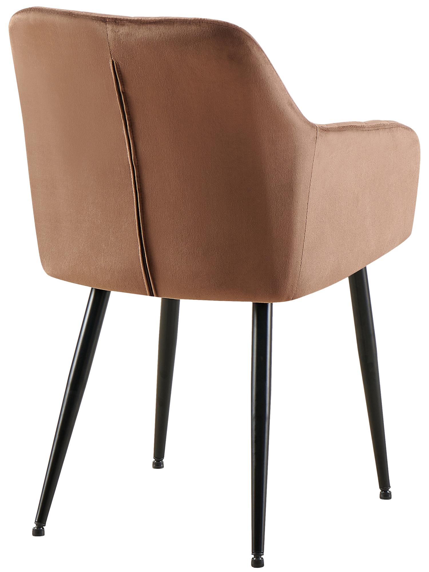 Lot de 2 chaises de salle à manger Monett velours