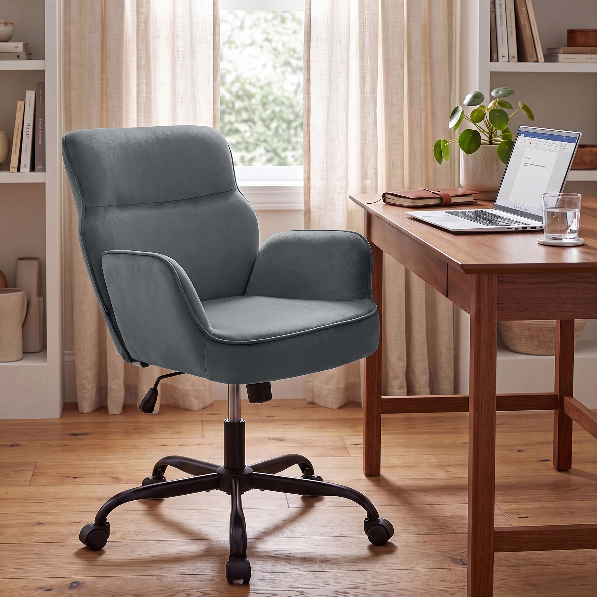 Chaise de bureau Amado velours