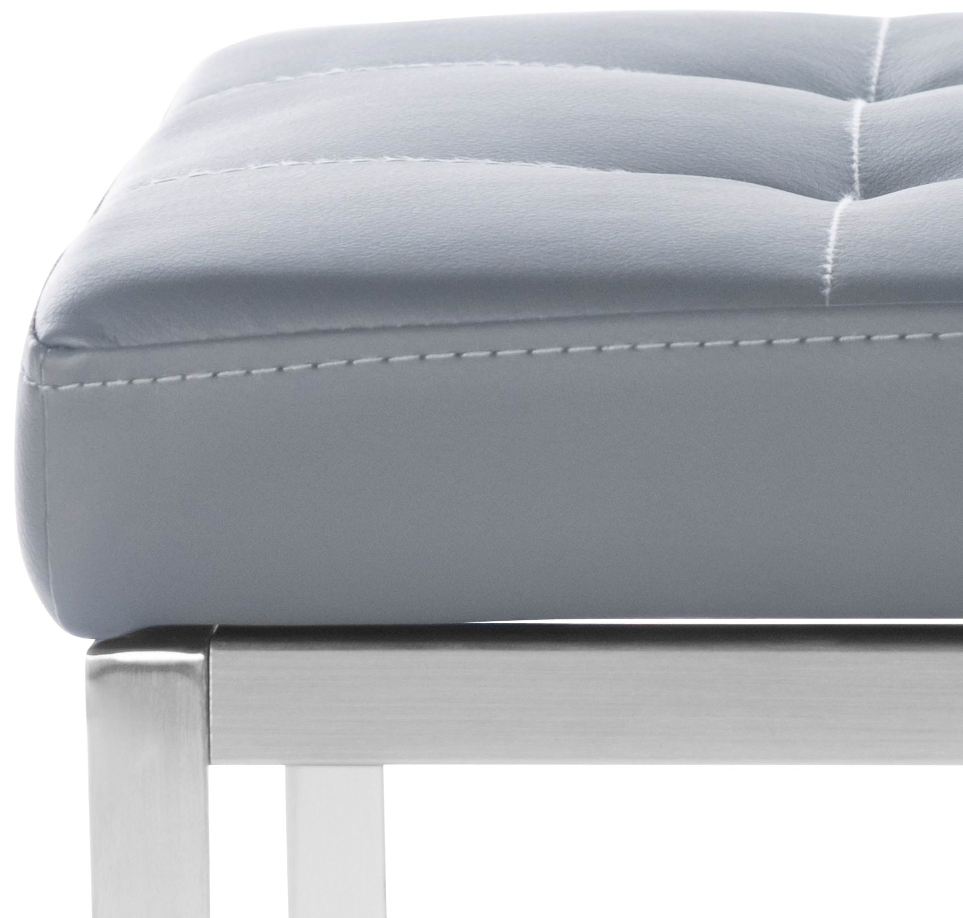 Lot de 2 tabourets bas Barci en similicuir
