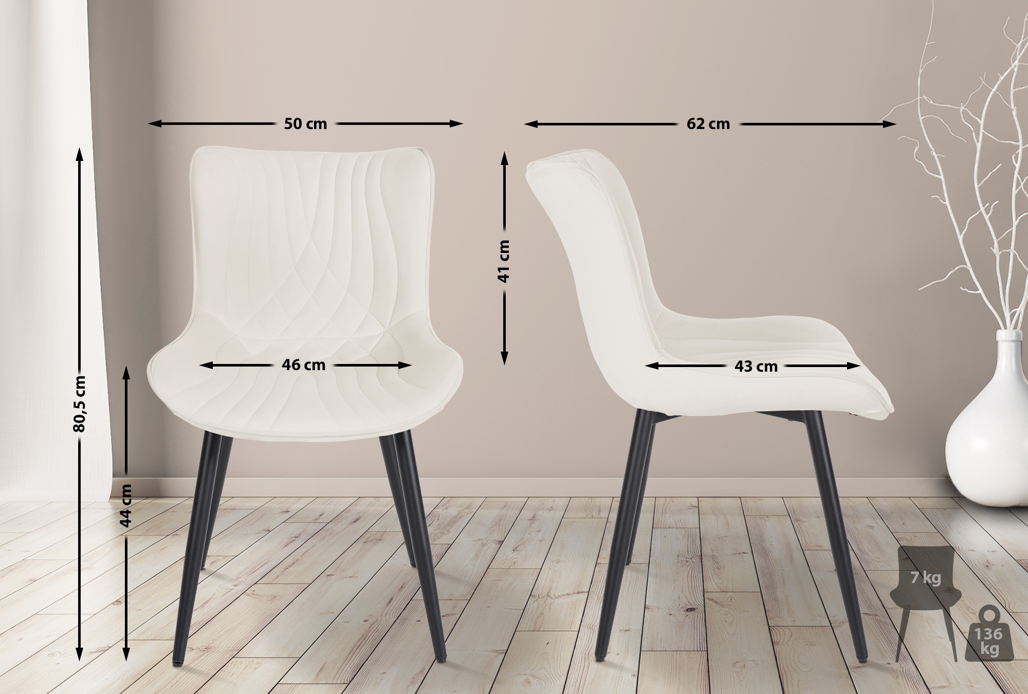 Lot de 2 chaises Brady