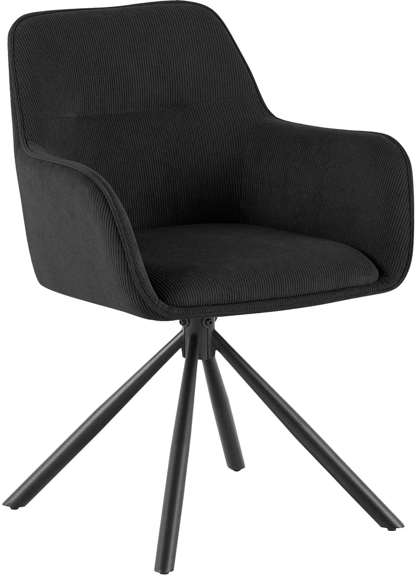 Chaise de salle à manger Tipton en velours côtelé
