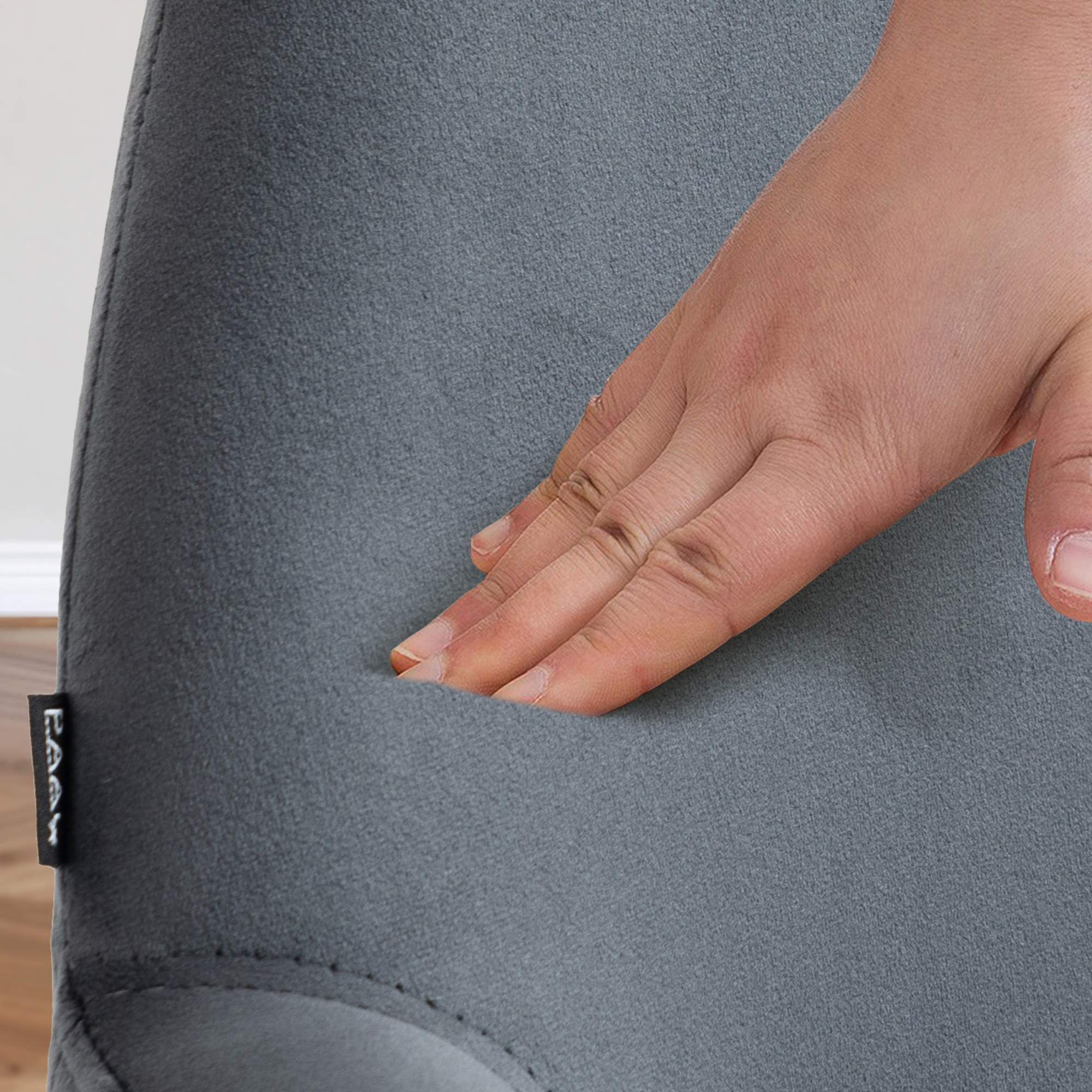 Tabouret de bar Braga Velours avec pied en métal réglable et pivotant