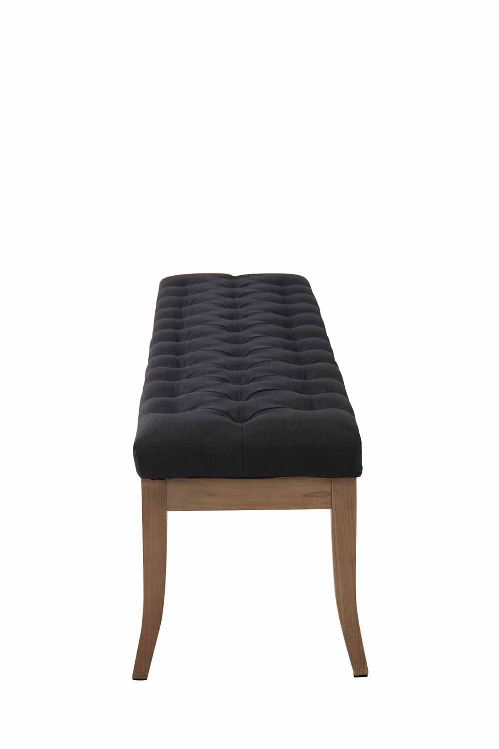 Banc Ramses tissu pieds antique clair