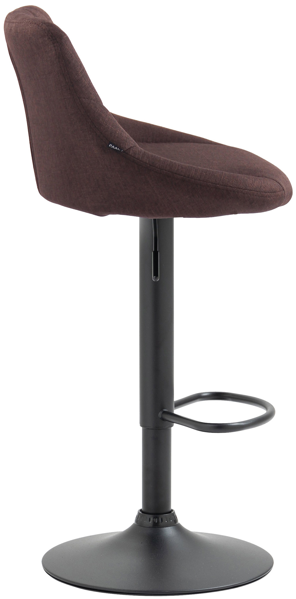 Tabouret de bar Lazio en Tissu Hauteur réglable siège pivotant