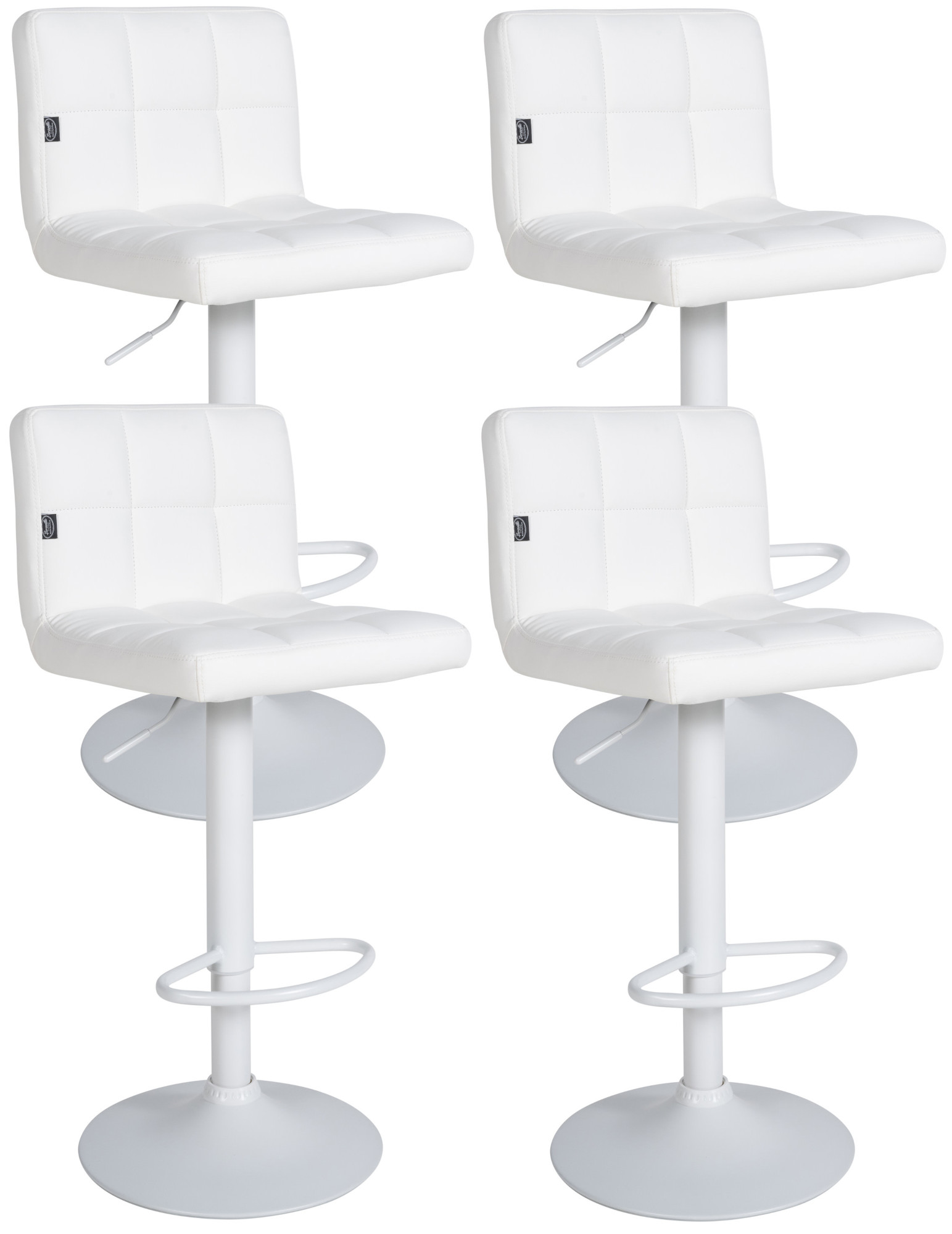 Lot de 4 tabourets de bar Feni similicuir