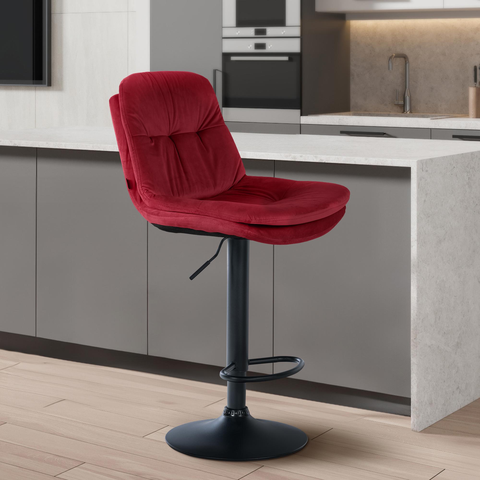 Tabouret de bar Laurel velours