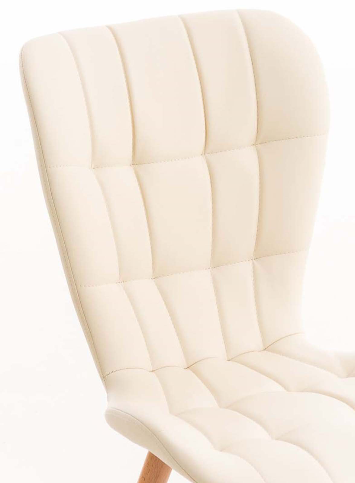 Lot de 4 chaises de salle à manger Elda en similicuir style scandinave