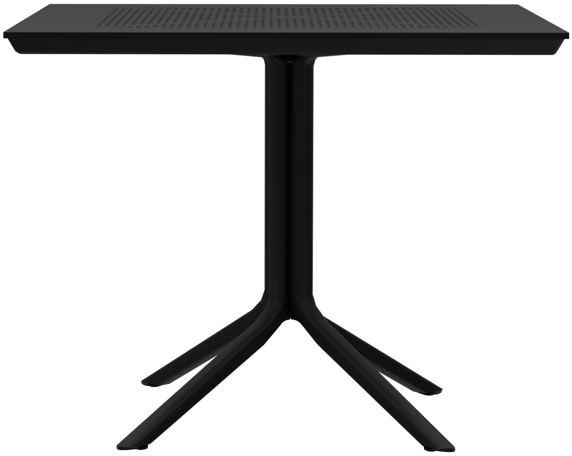Table de jardin Lenval 80x80 cm Table d'extérieur en noir ou blanc