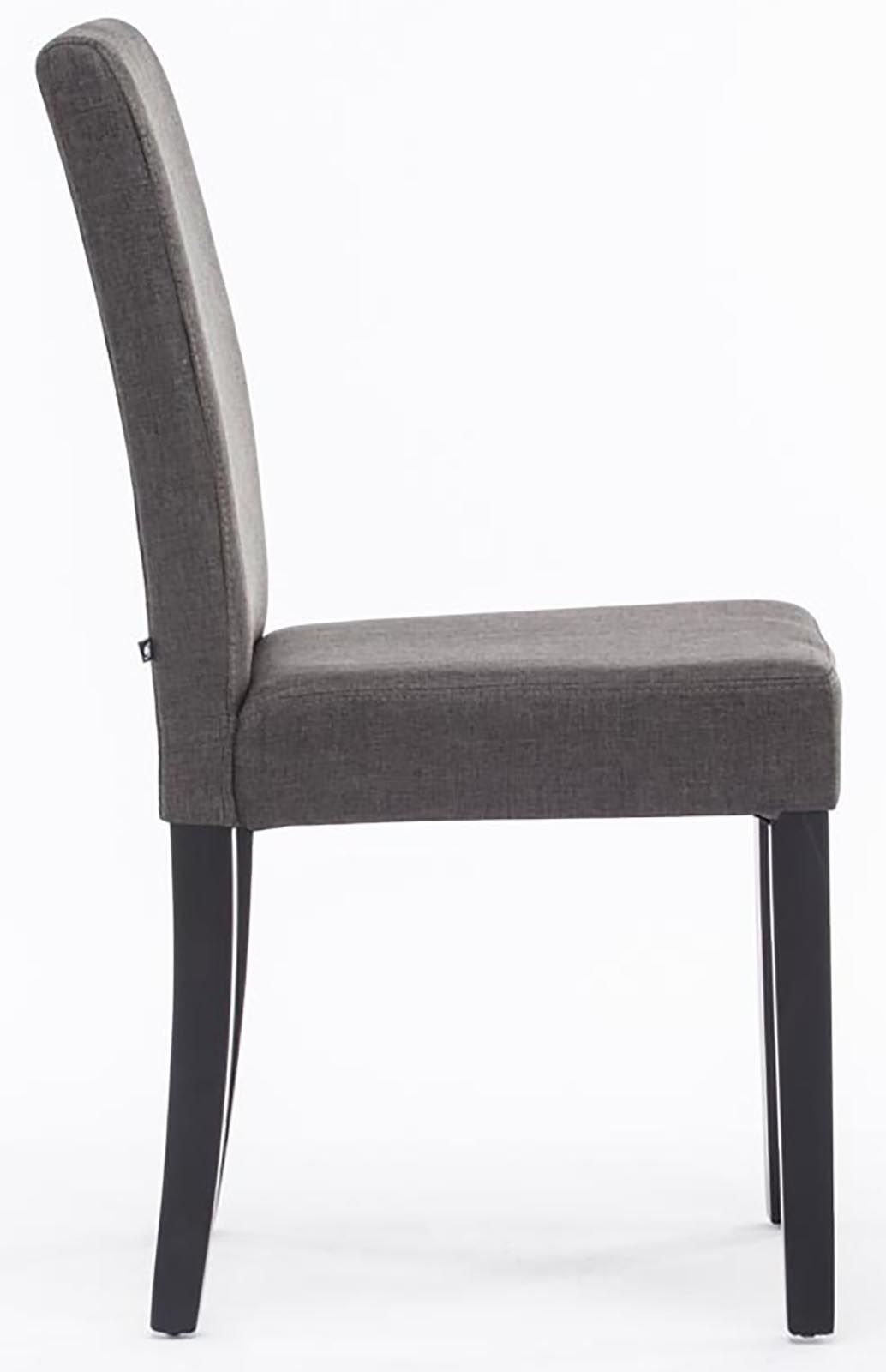 Lot de 4 Chaises de salle à manger Ina Tissu avec pieds en Bois