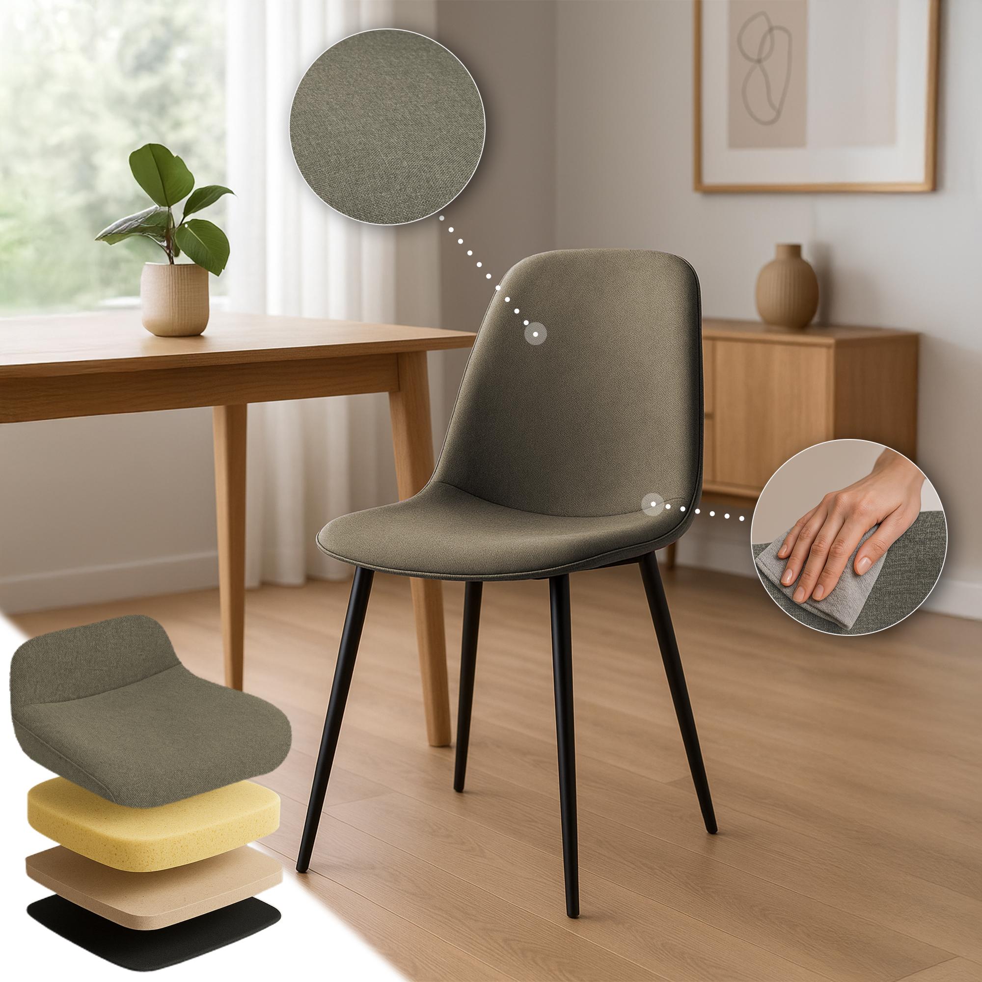 Lot de 2 chaises de salle à manger Maryam