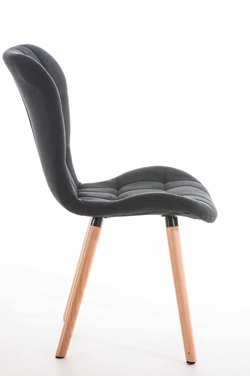 Chaise de salle à manger Elda en tissu rembourré