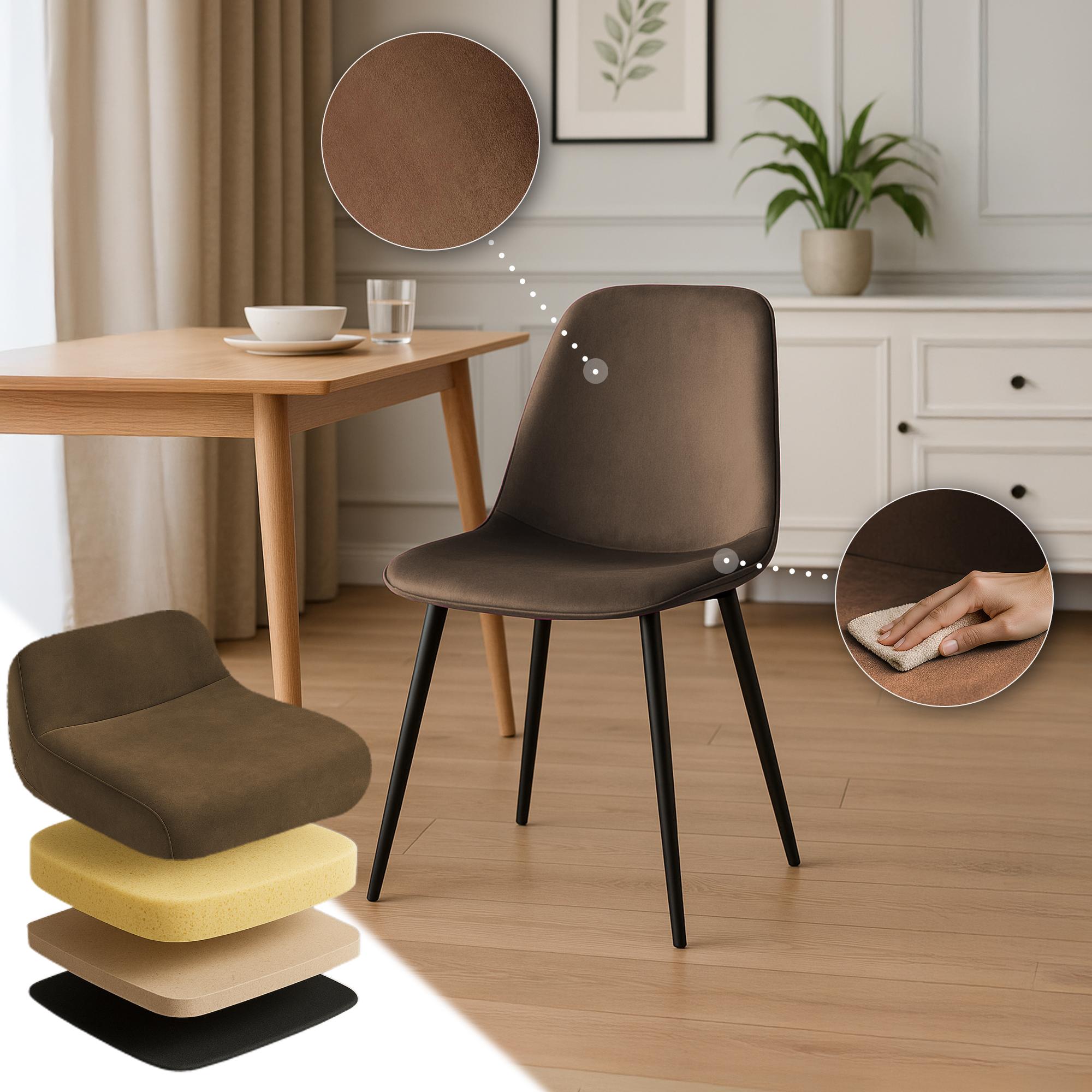 Lot de 2 chaises de salle à manger Maryam