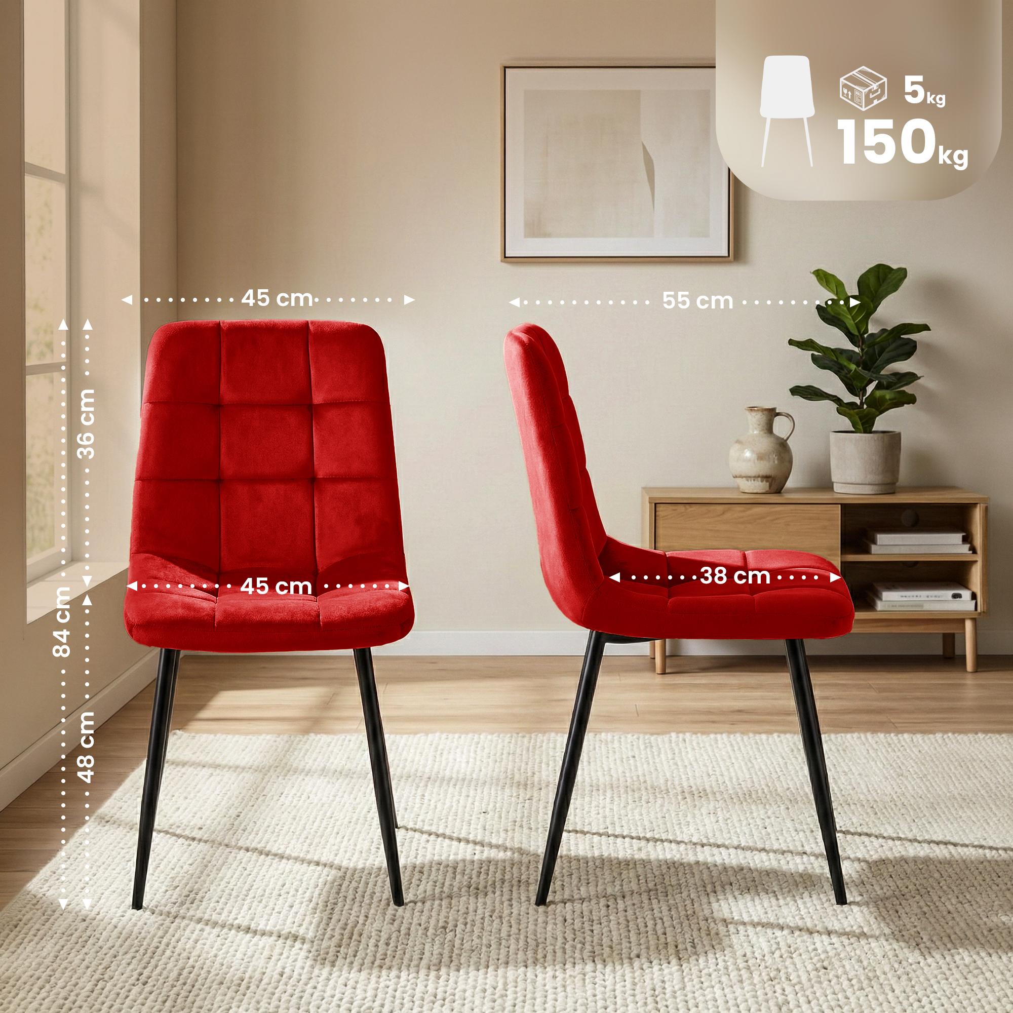 Lot de 4 chaises de salle a manger Antibes