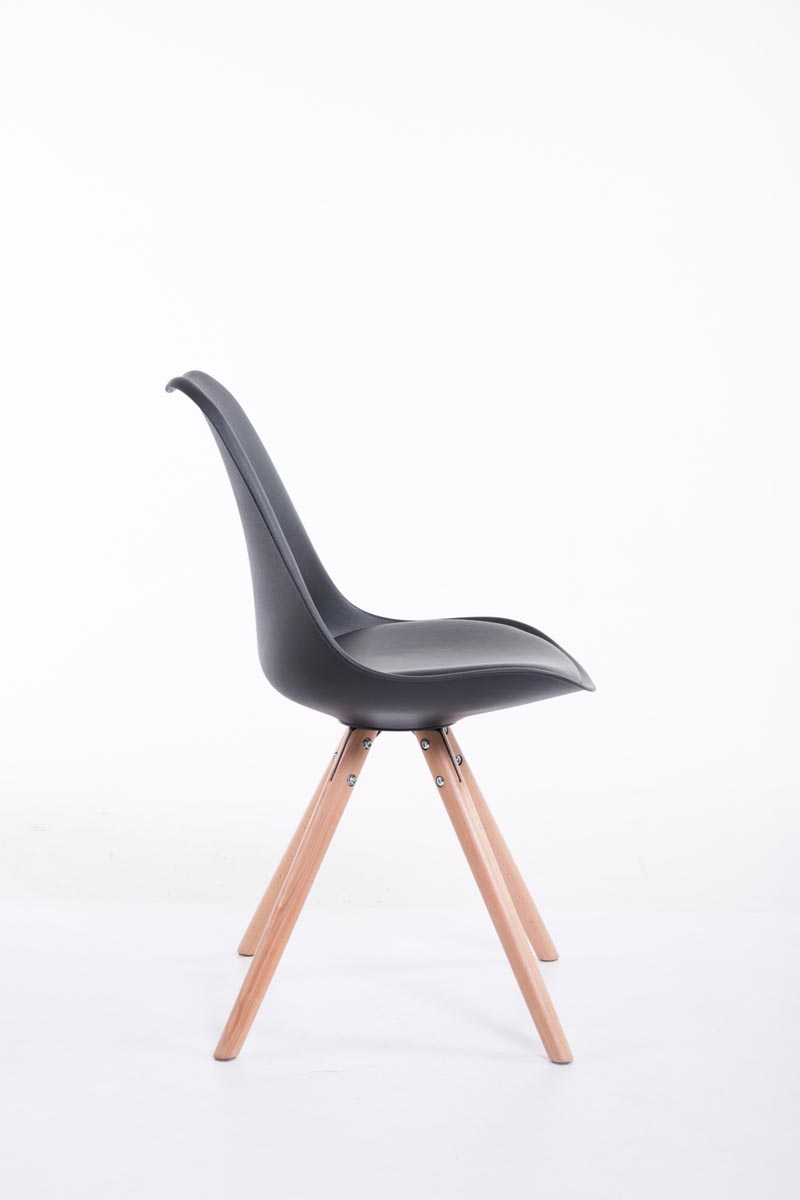Chaise Toulouse similicuir piétement rond