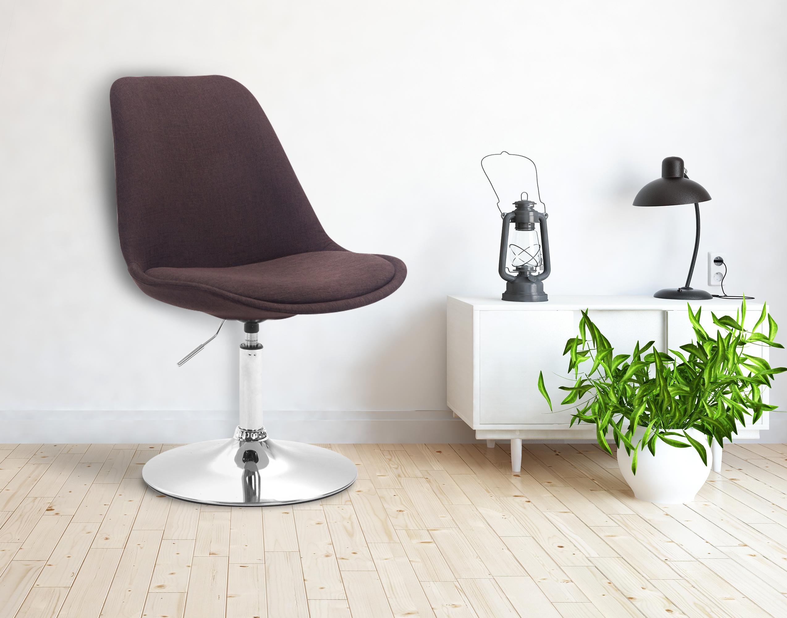 Chaise de salle à manger Maverick tissu avec pied trompette