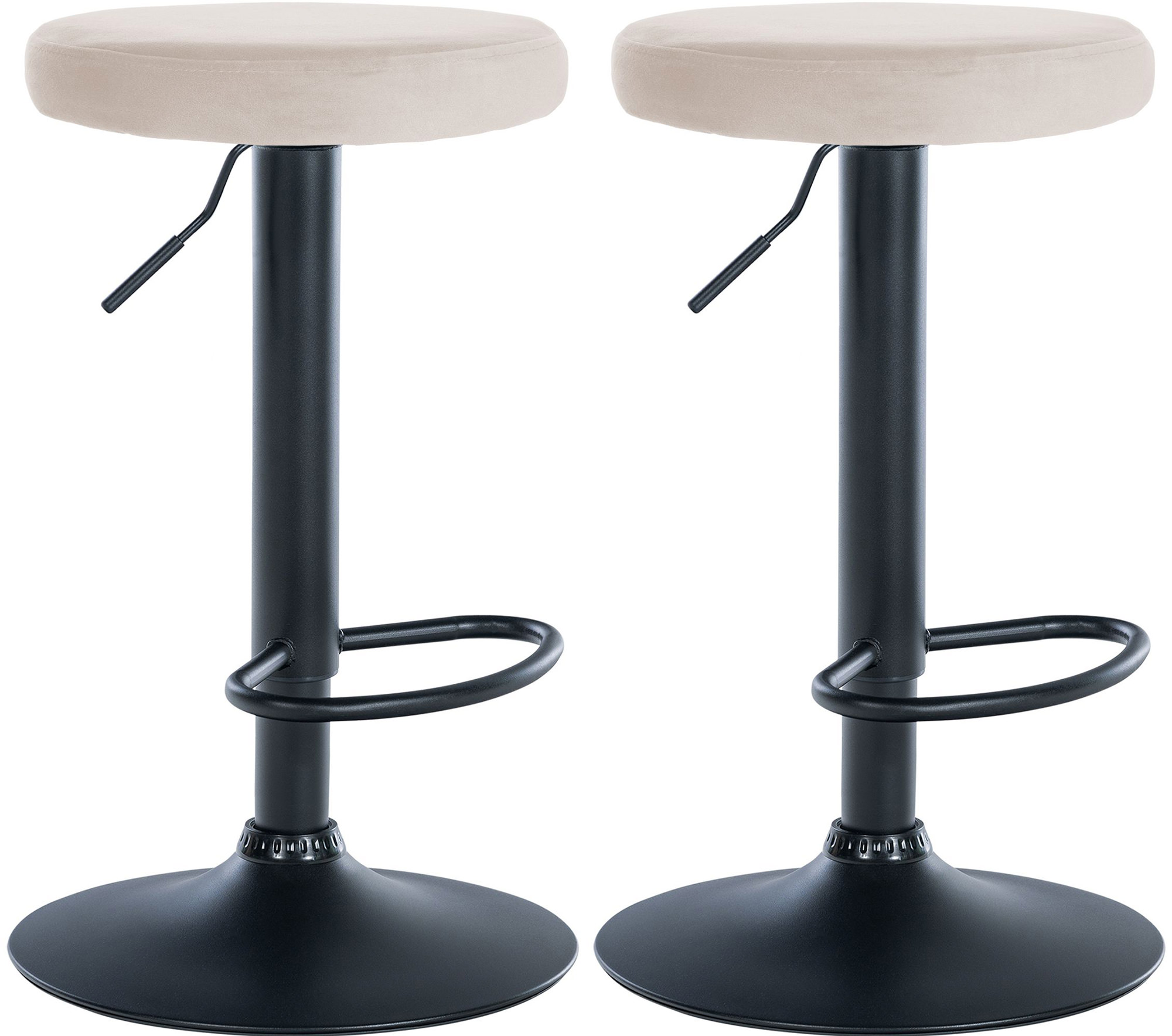 Lot de 2 tabourets de bar Ponte velours