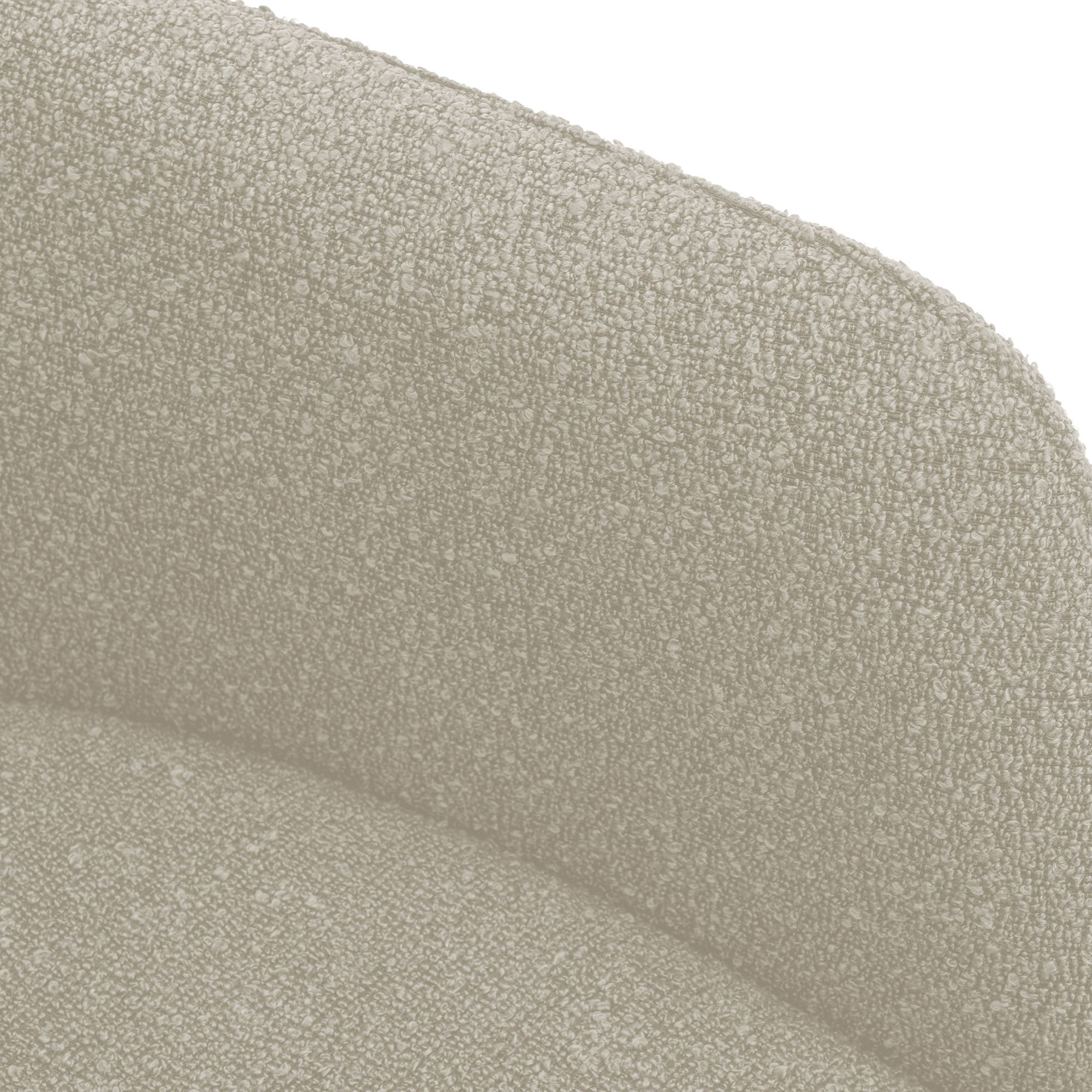 Chaise de salle à manger Olema en tissu bouclette