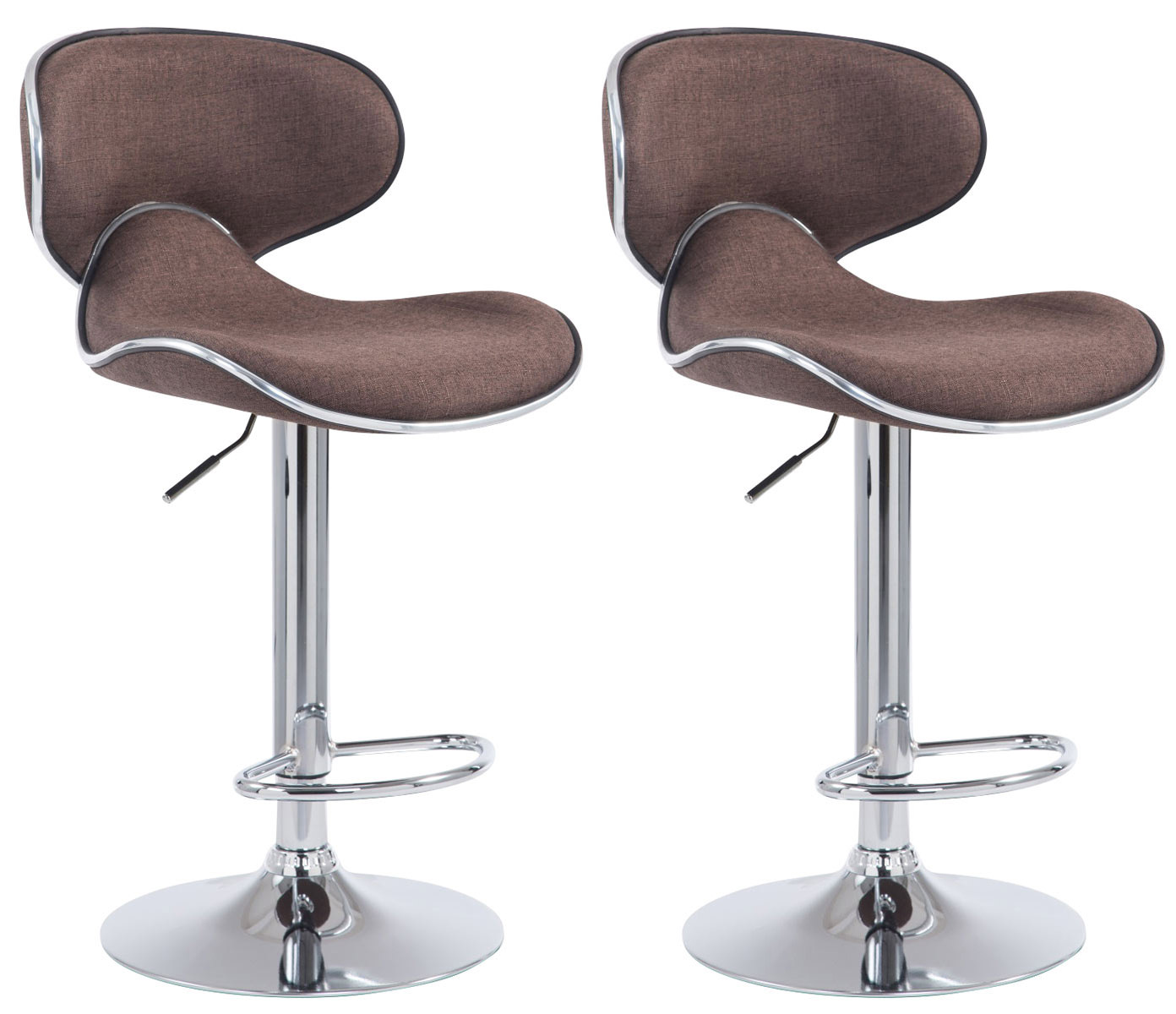 Lot de 2 tabourets de bar Las Vegas V2 en tissu