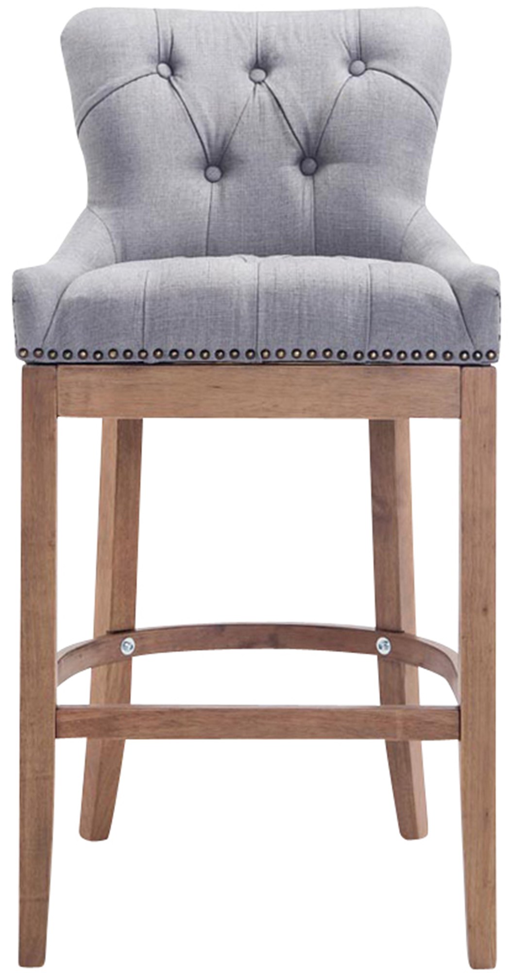 Tabouret de bar Lakewood tissu Piètement antique clair