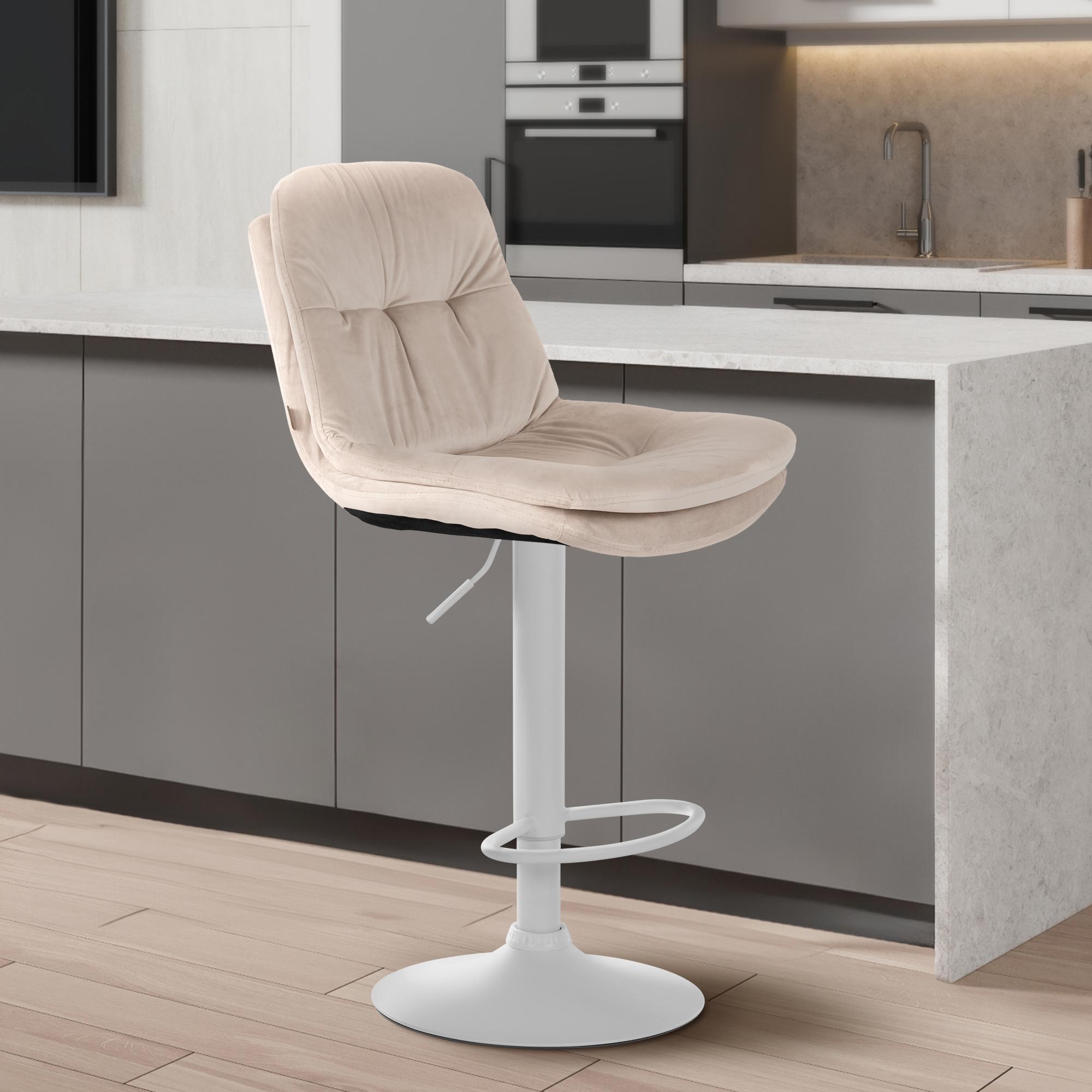 Tabouret de bar Laurel velours