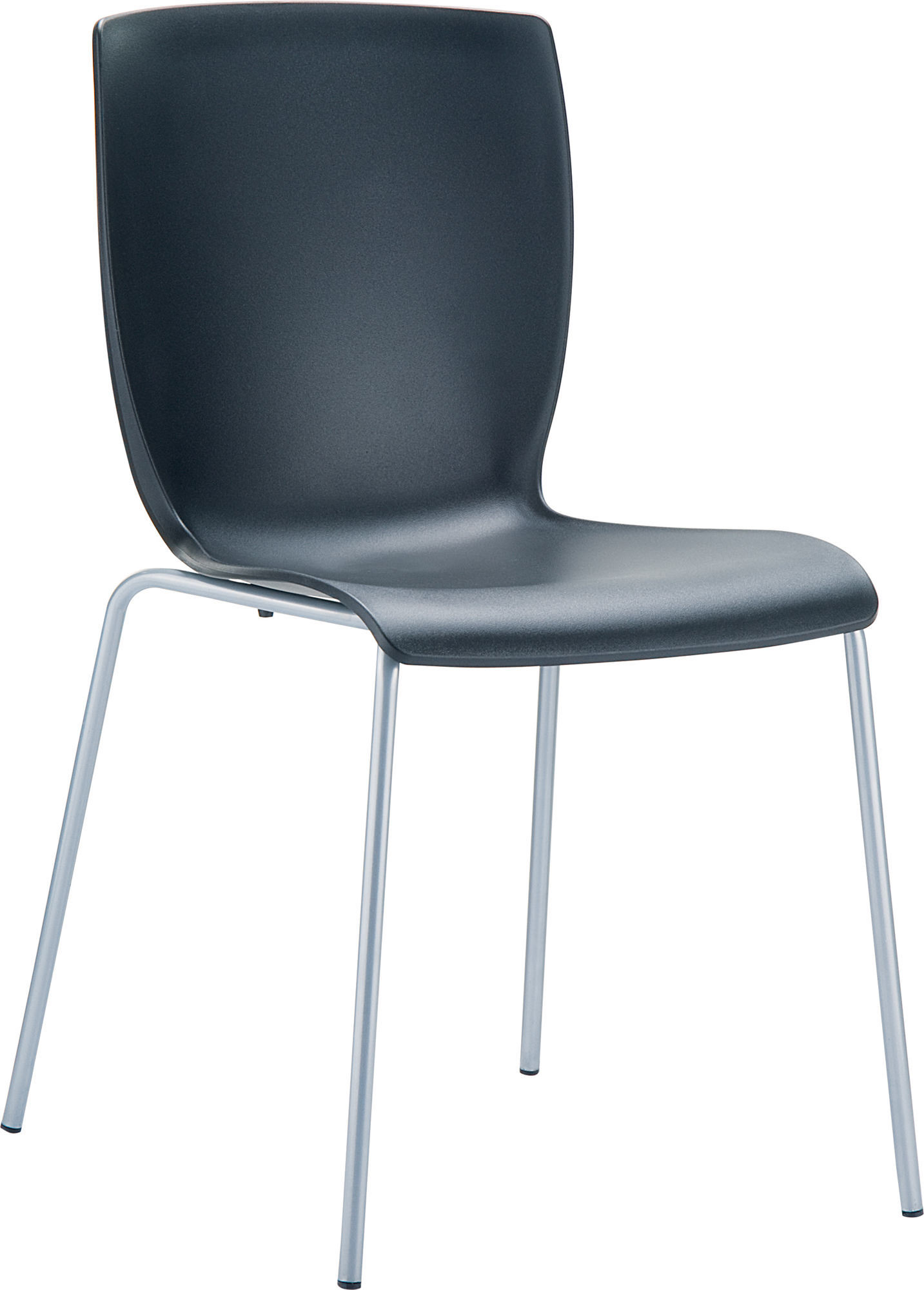 Lot de 2 chaises de jardin empilables Mio en plastique avec pieds en aluminium