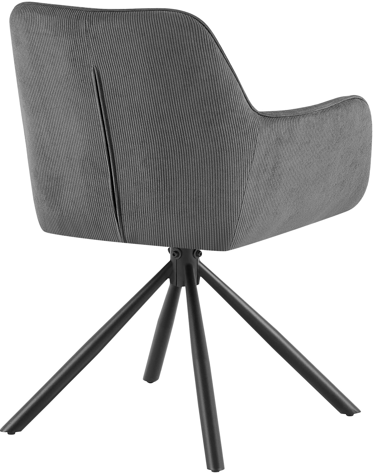 Chaise de salle à manger Tipton en velours côtelé