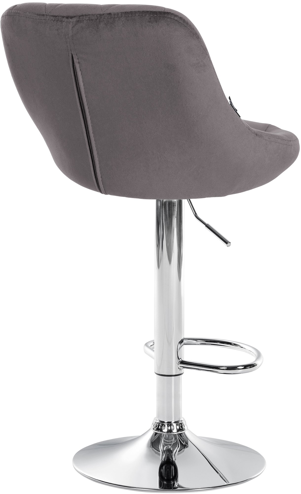 Tabouret de bar Lazio en velours avec pied en métal