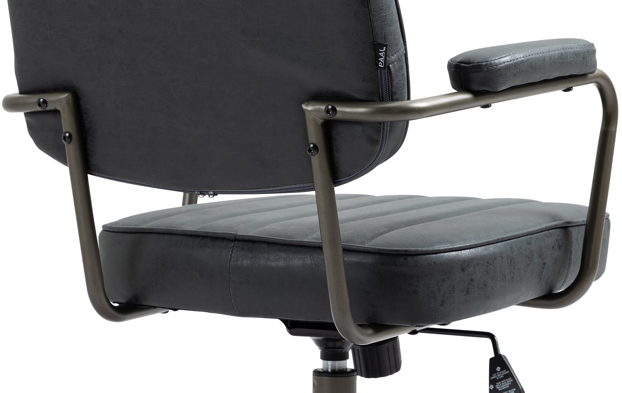 Fauteuil de bureau Retro Natrona en Similicuir ajustable et pivotant