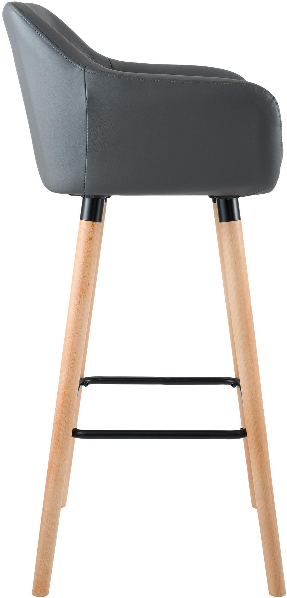 Ensemble de 2 tabourets de bar Grant en simili cuir