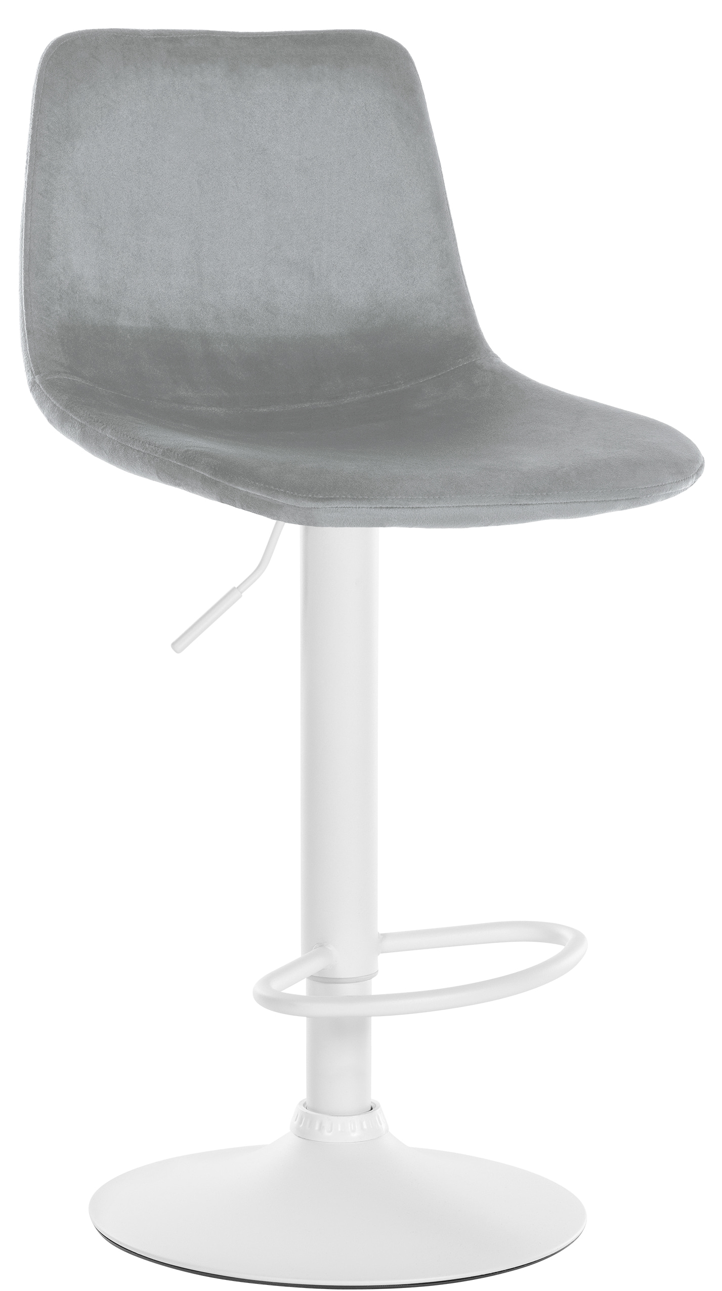 Tabouret de bar Divo en Velours Pied trompette en Métal