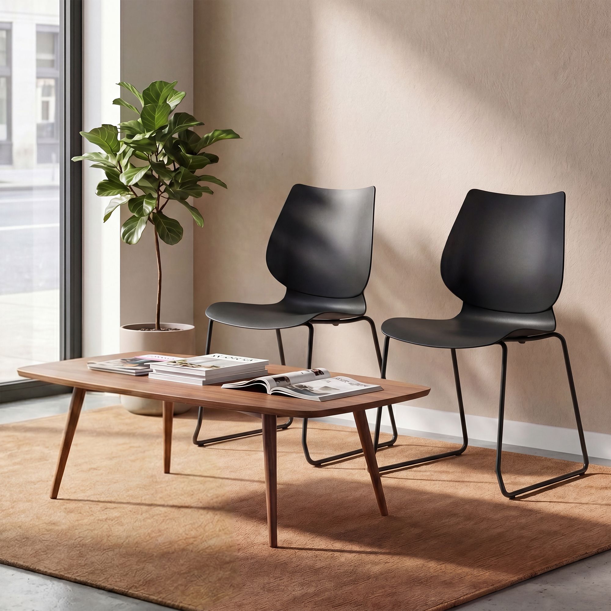 Lot de 2 chaises empilables Houma