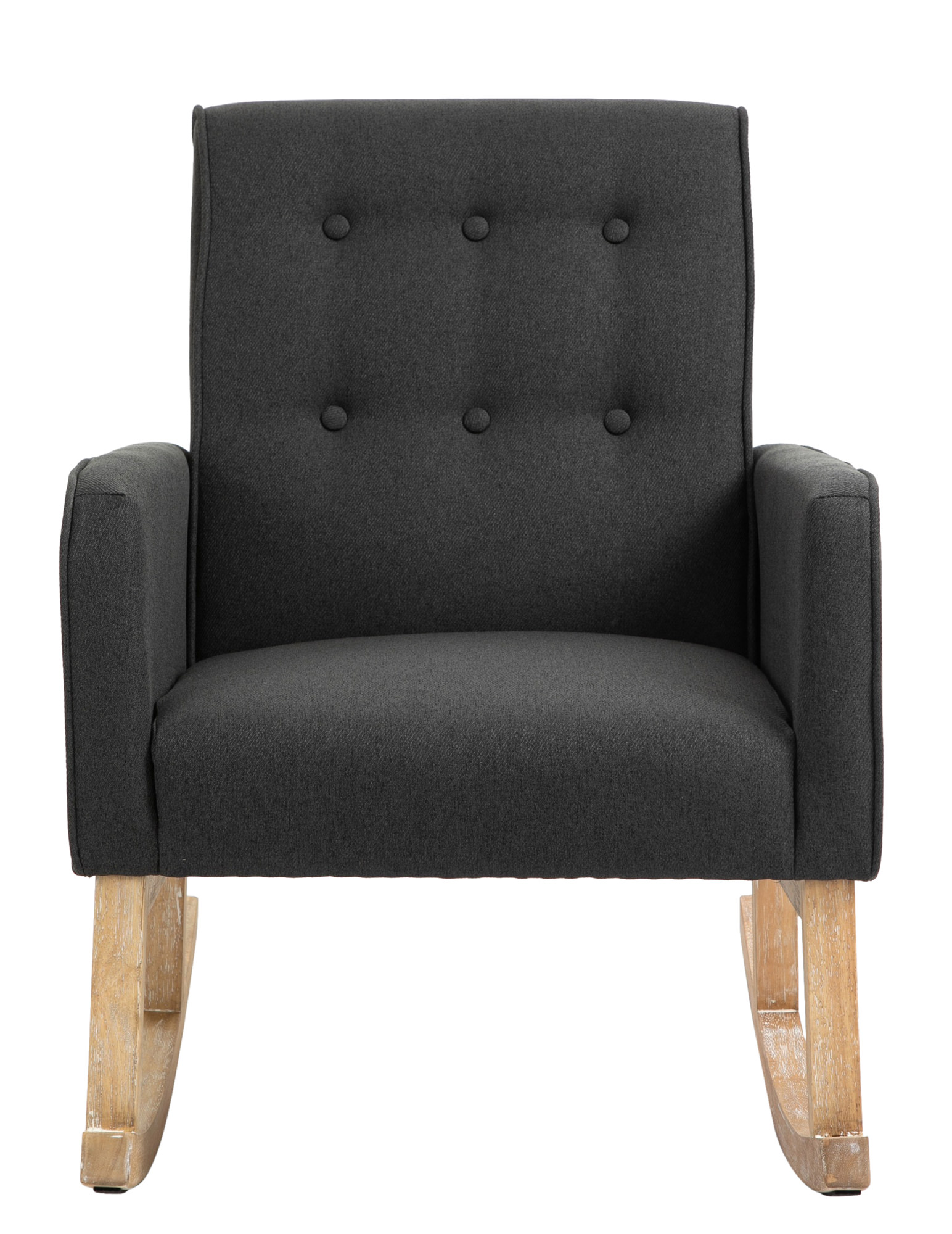 Chaise à bascule Dream en Tissu Pieds en Bois de chêne