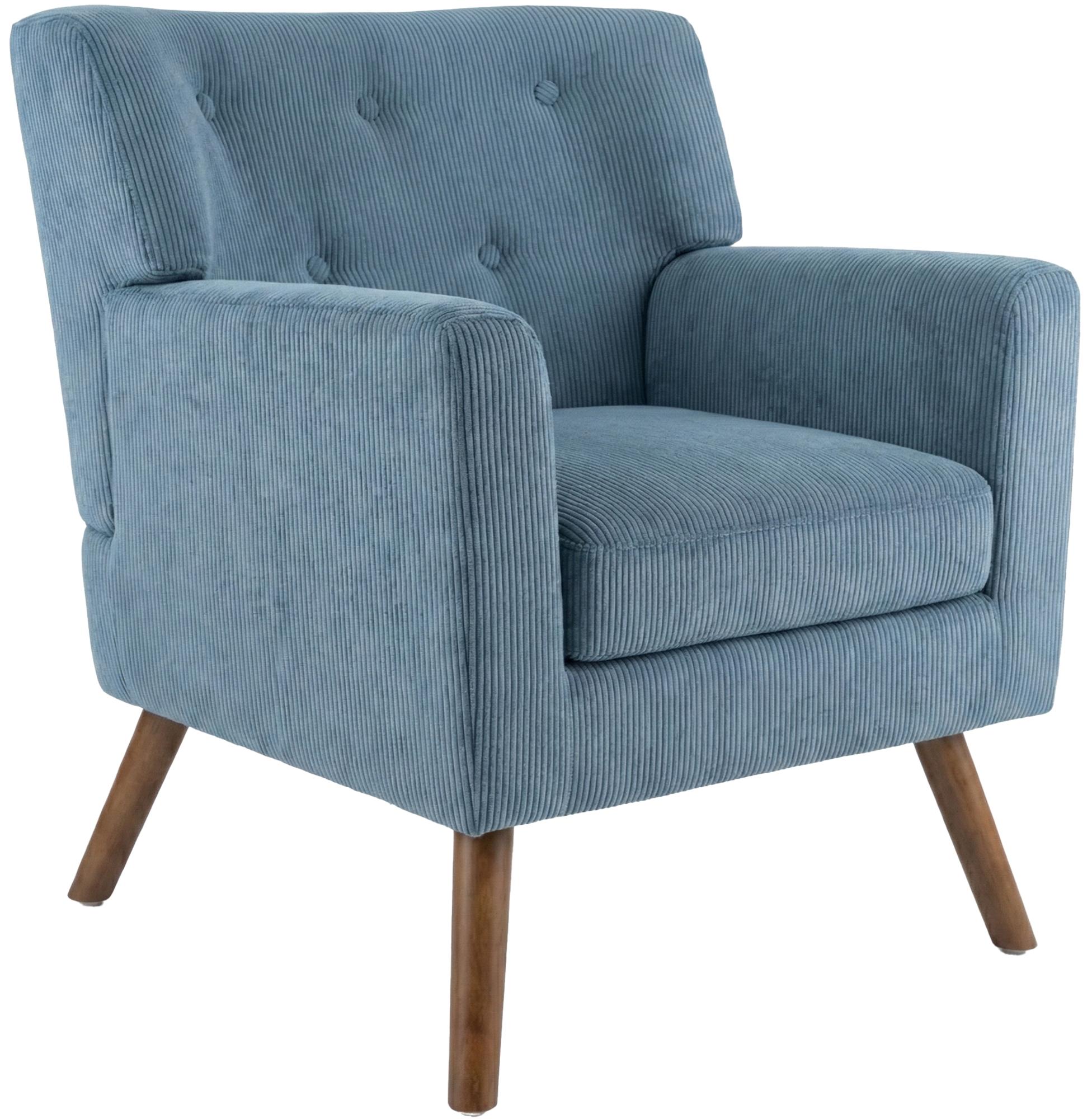 Fauteuil Kioni en velours cotele