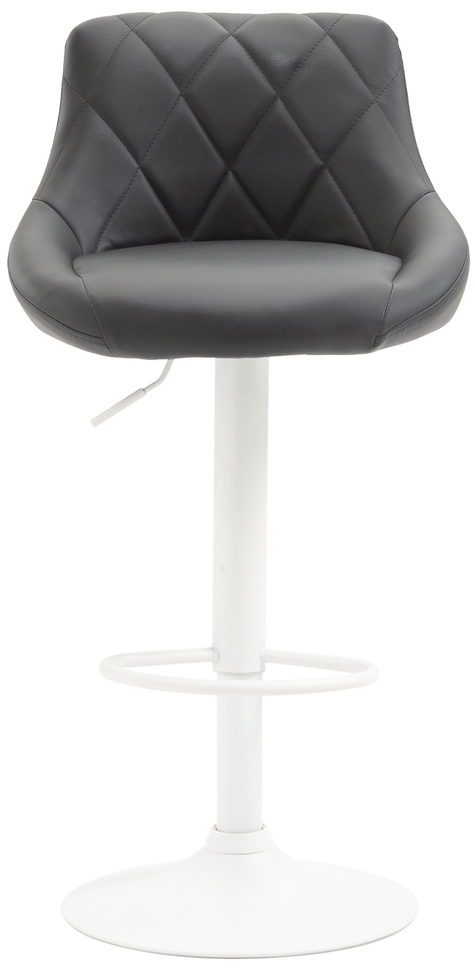 Tabouret de bar Lazio en similicuir avec pied en métal