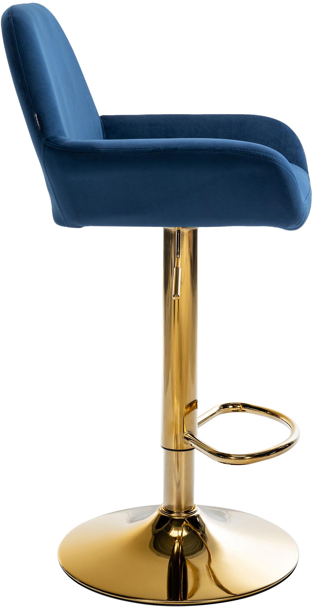 Tabouret de bar Braga or velours