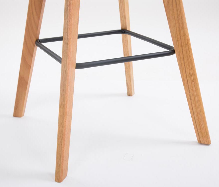 Lot de 2 tabourets de bar Metz avec assise en plastique