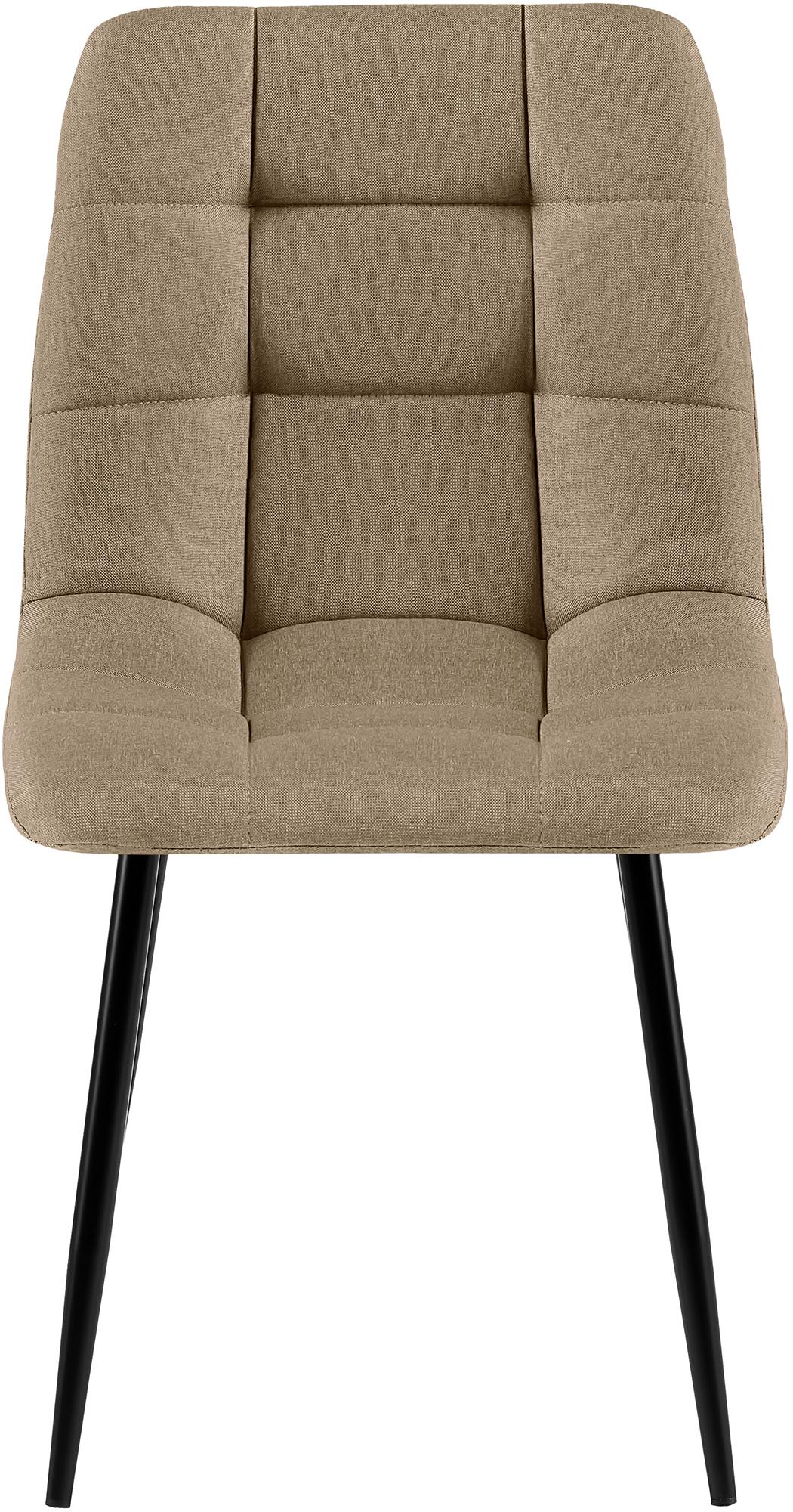Lot de 4 chaises de salle a manger Antibes en tissu