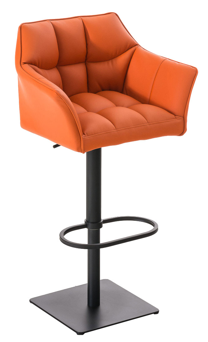 Lot de 2 tabourets de bar Damaso en similicuir