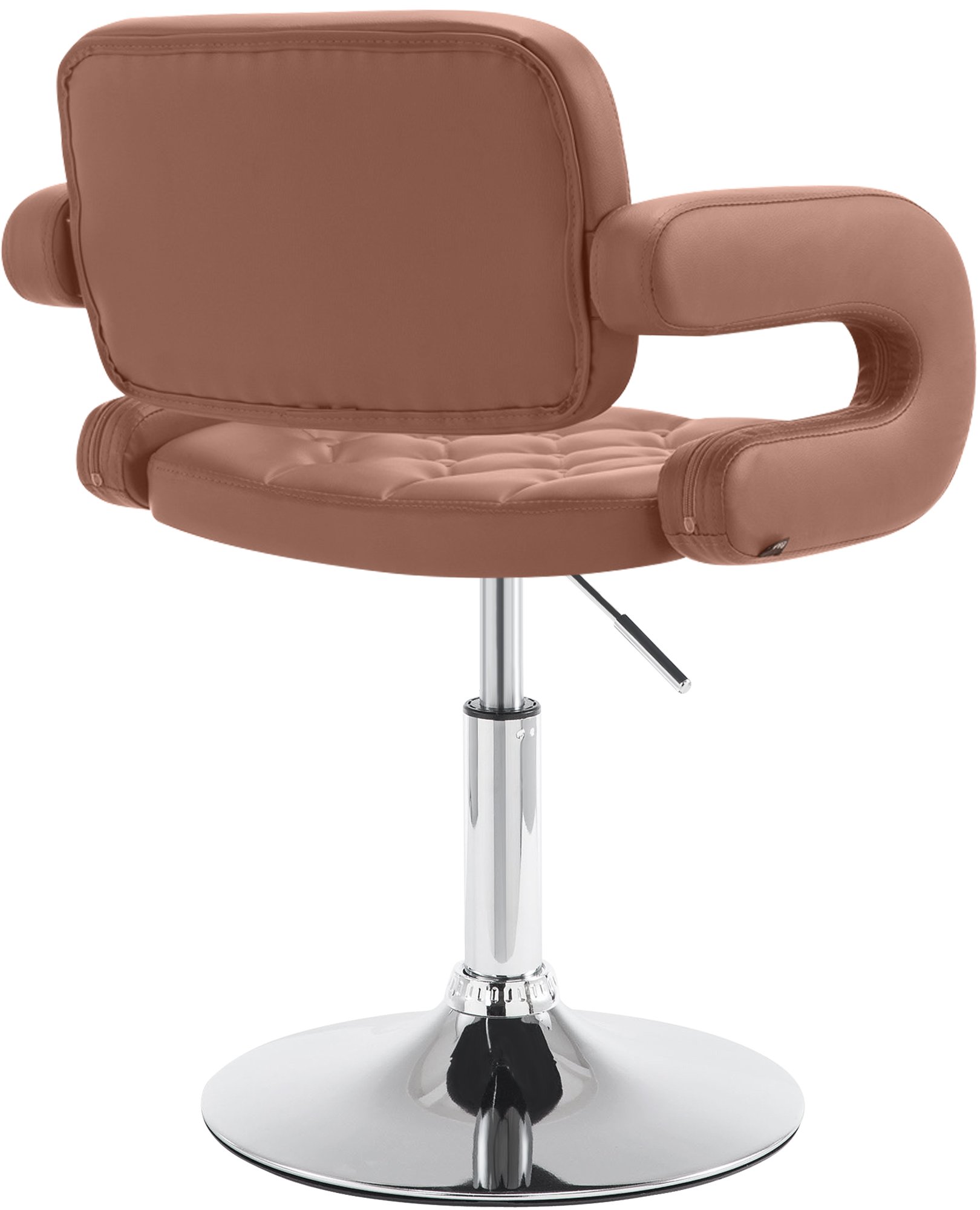 Chaise Lounge Dublin Similicuir - Piètement avec colonne centrale en métal chromé