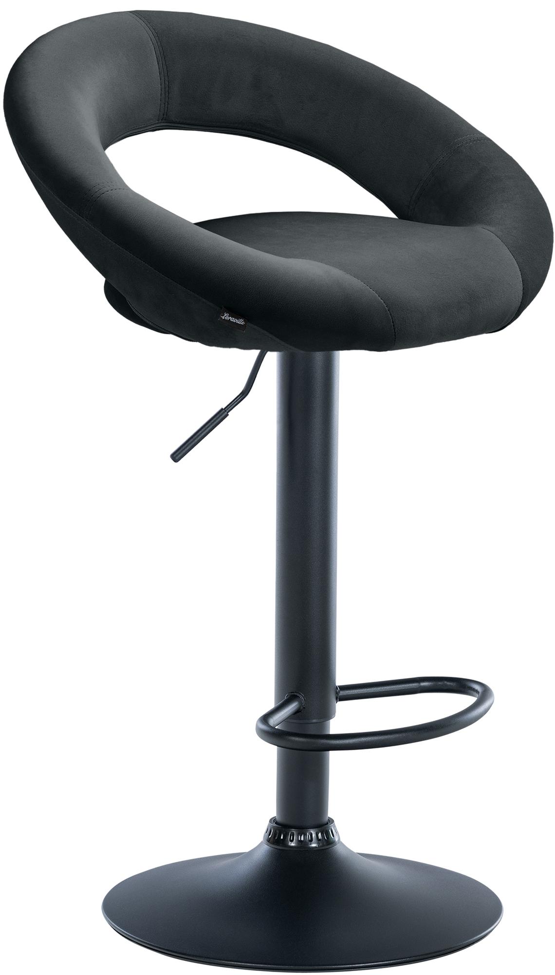 Tabouret de bar Olinda velours