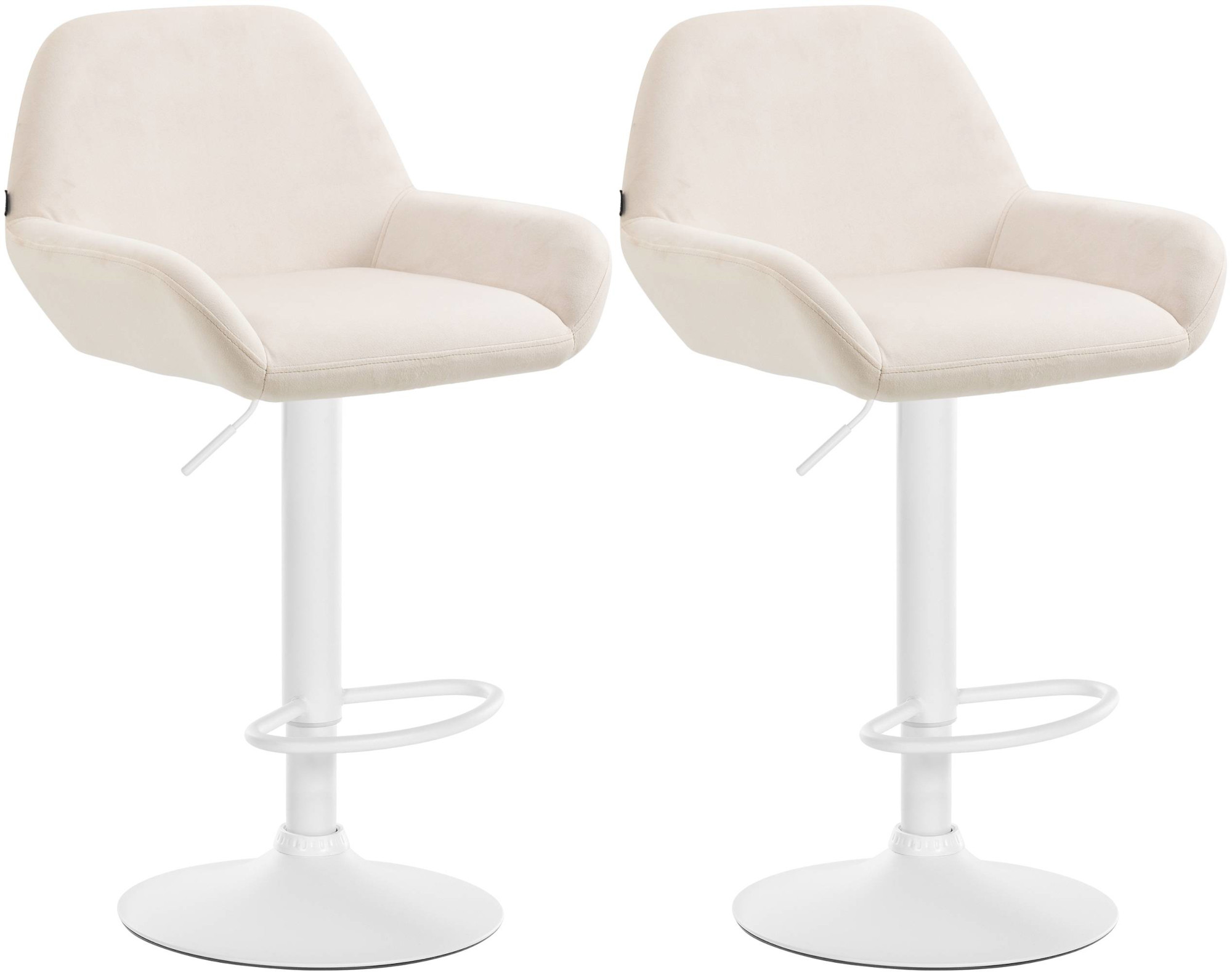 Ensemble de 2 tabourets de bar Braga en velours