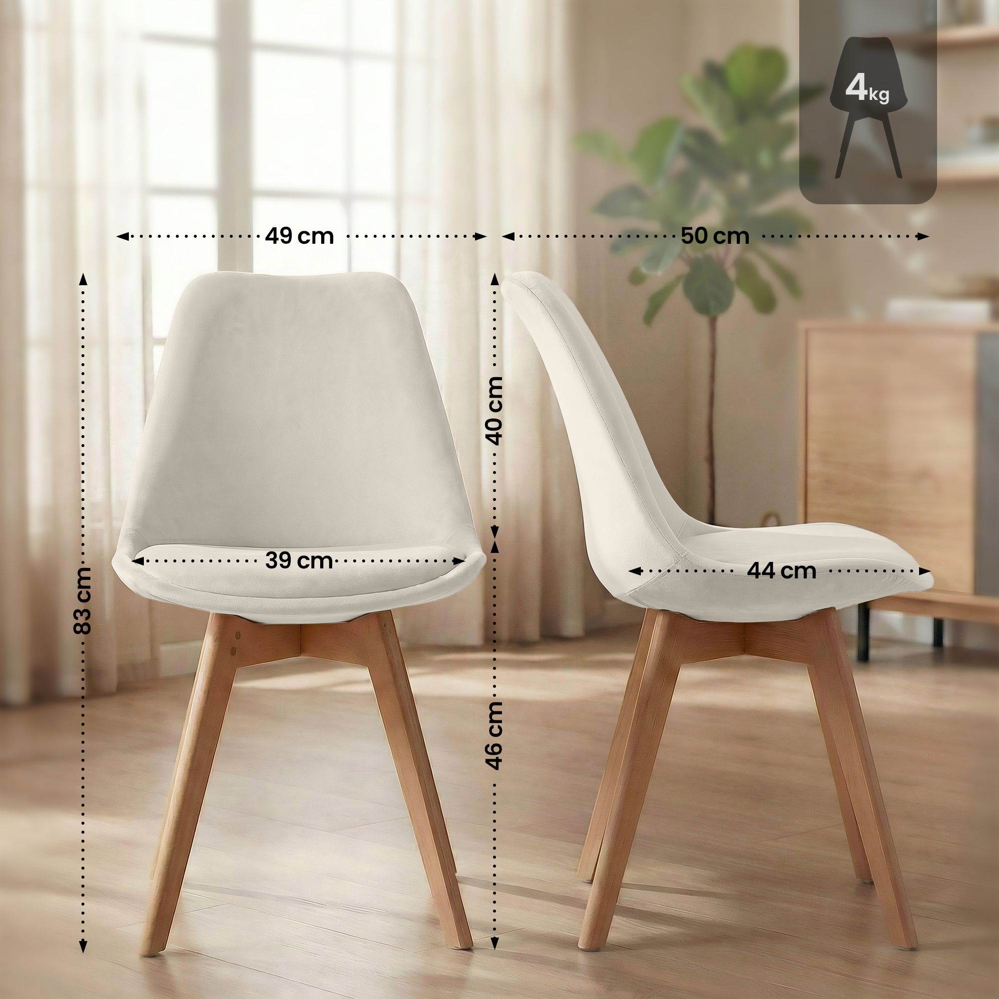 Chaise de salle à manger Linares : design élégant et confortable pour vos repas en famille ou entre amis