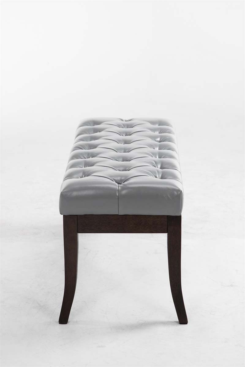 Banc Ramses similicuir antique sombre