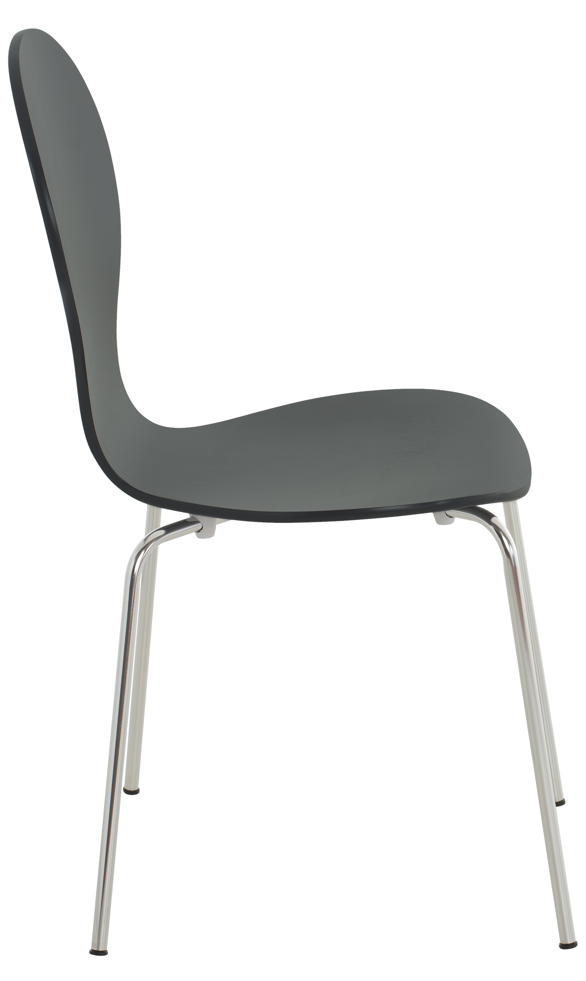 Lot de 2 chaises empilables en bois Diego Noir
