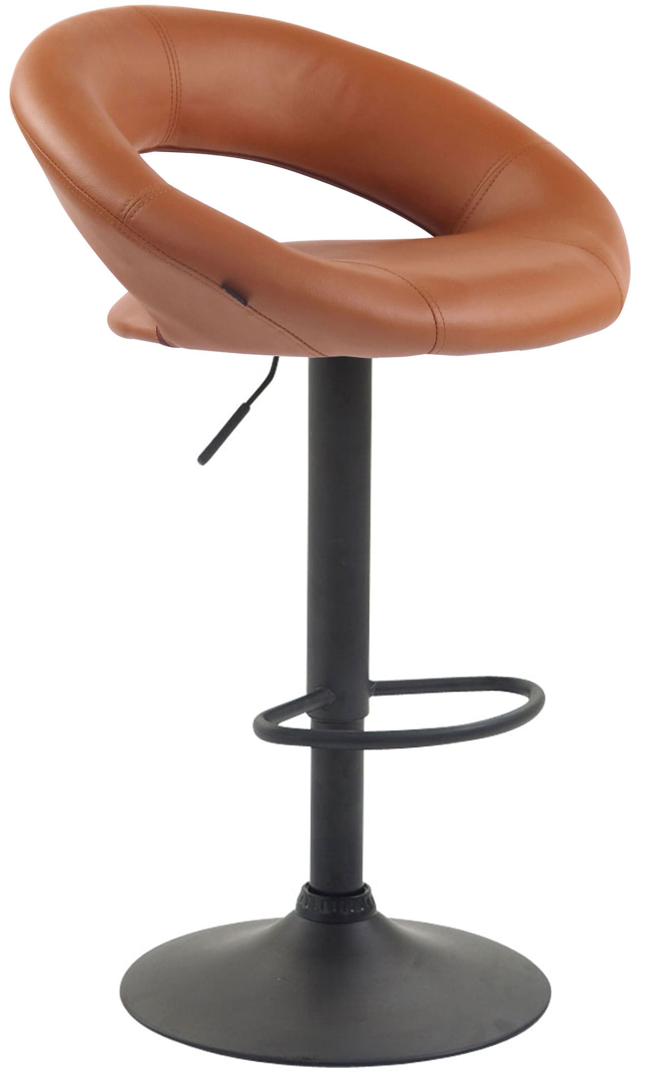 Lot de 2 Tabourets de bar Olinda en similicuir hauteur réglable et siège pivotant