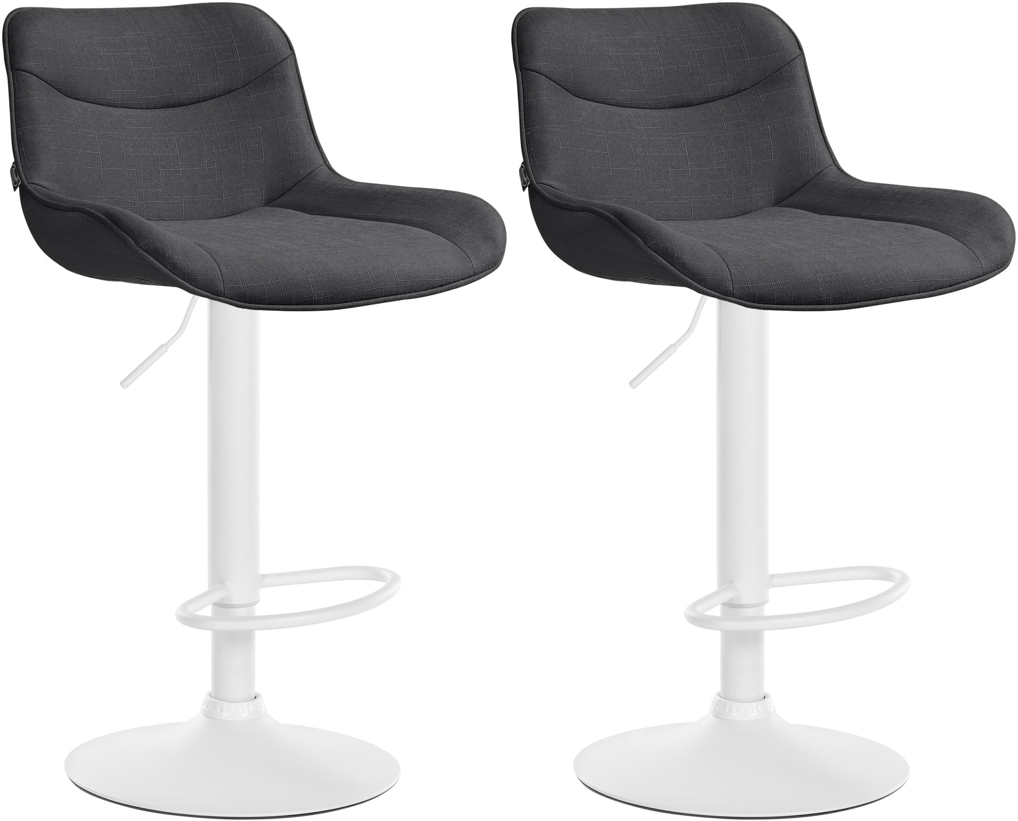 Lot de 2 tabourets de bar Vonore tissu