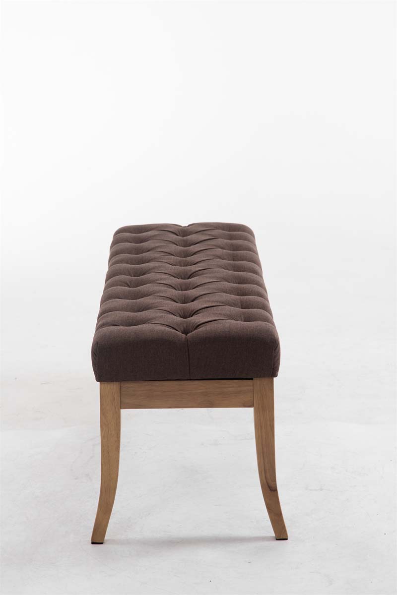 Banc Ramses tissu pieds antique clair