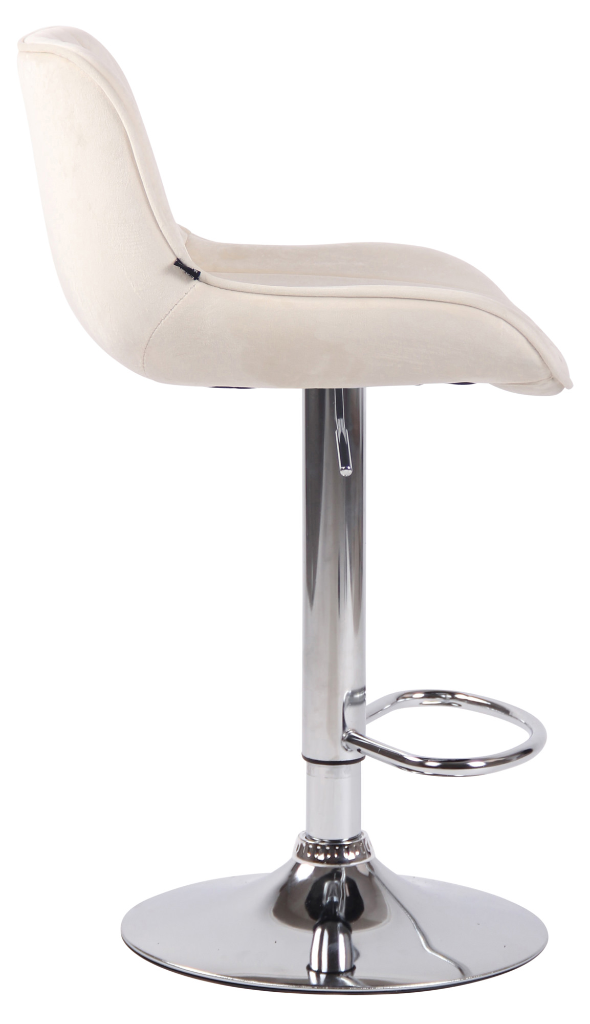 Tabouret de bar Lentini en Velours avec Piètement trompette en Métal