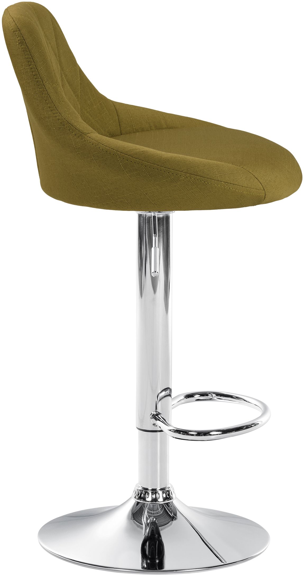 Tabouret de bar Lazio en Tissu Hauteur réglable siège pivotant